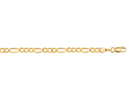 10K Gold 3.7mm Figaro Chain For Discount