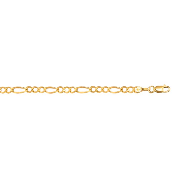 10K Gold 3.7mm Figaro Chain For Discount