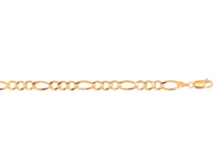 10K Gold 5.3mm Figaro Chain Fashion