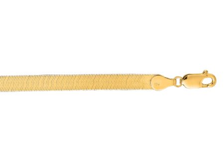 14K Gold 6mm Imperial Herringbone Chain Fashion