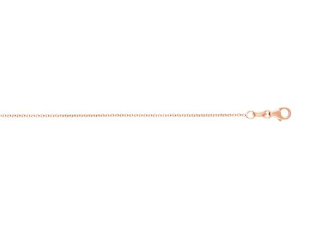 14K Gold 1.1mm Round Cable Chain Hot on Sale