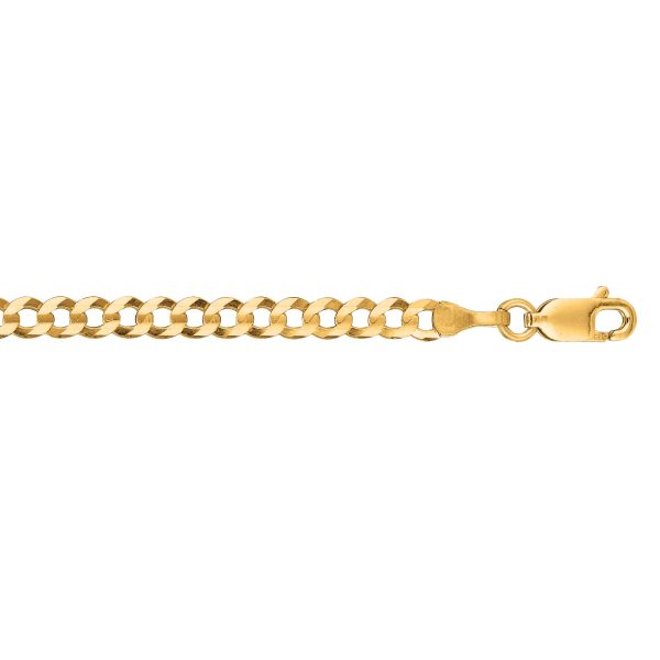 10K Gold 3.2mm Comfort Curb Chain Fashion