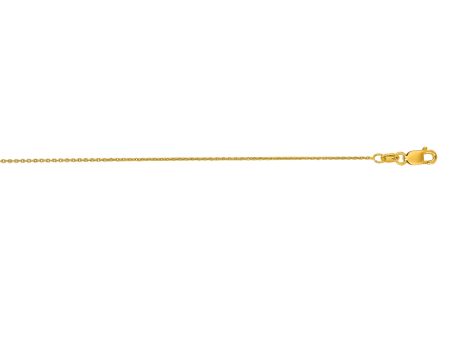 14K Gold .85mm Oval Cable Chain Supply