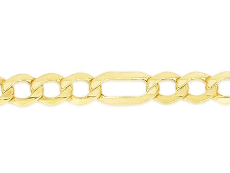 10K Gold 5.6mm Lite Figaro Chain For Cheap