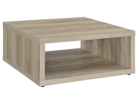 Frisco Square Engineered Wood Coffee Table Distressed Pine Online now