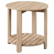 Fowler 1-shelf Round Engineered Wood Side End Table Natural For Discount