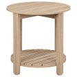 Fowler 1-shelf Round Engineered Wood Side End Table Natural For Discount