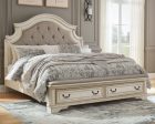 Realyn California King Upholstered Storage Bed Cheap