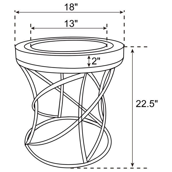 Elise Round Mirror Top Stainless Steel End Table Gold Sale