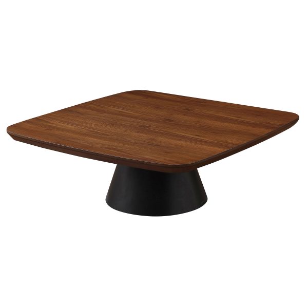 Eason 2-piece Coffee Table Set Walnut And Black For Cheap