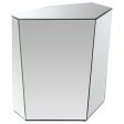 Capella Mirrored Abstract Geometric End Table Silver For Discount