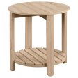 Fowler 1-shelf Round Engineered Wood Side End Table Natural For Discount