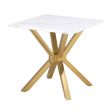 Visalia Faux Marble Top Stainless Steel End Table Gold Sale