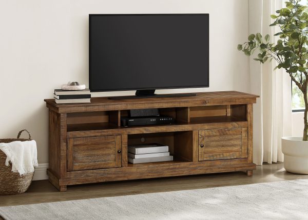 Payne 70-inch Tv Stand Media Console Distressed Brown Supply