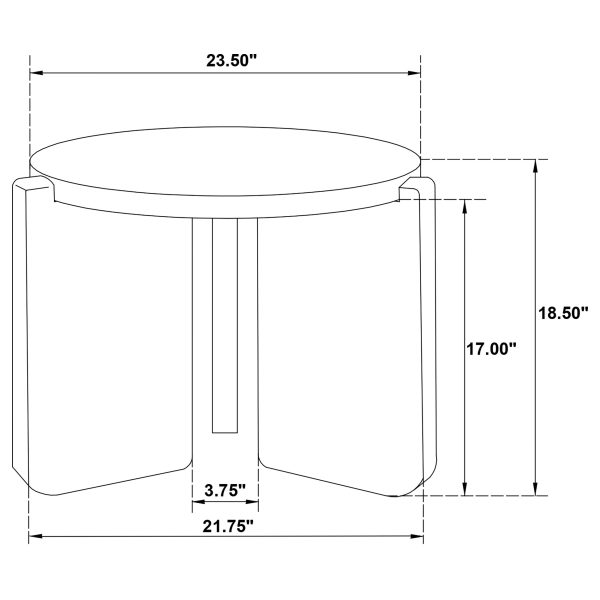 Cordova Round Solid Wood End Table Black Online Sale