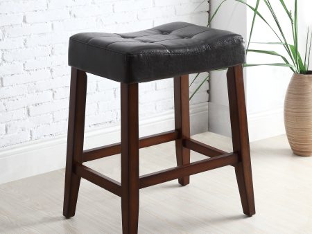 Kent 24  Espresso Saddle Counter Stool, Set of 2 Online now