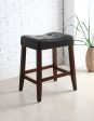 Kent 24  Espresso Saddle Counter Stool, Set of 2 Online now