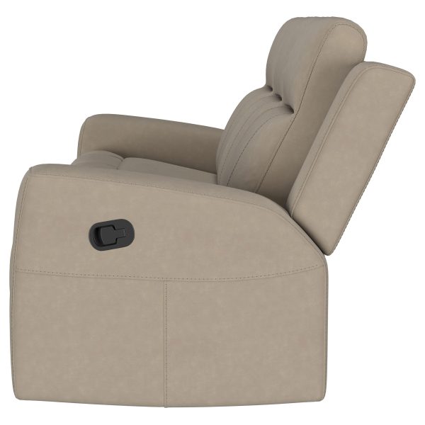 Brentwood Upholstered Motion Reclining Sofa Taupe Online Sale