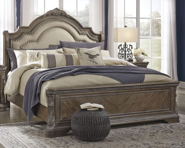 Charmond King Upholstered Sleigh Bed Cheap