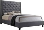 Chantilly Gray Queen Upholstered Bed For Cheap