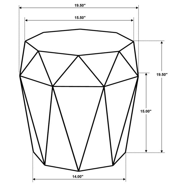 Jacinto Octagonal Solid Mango Wood Side Table Grey Online Sale