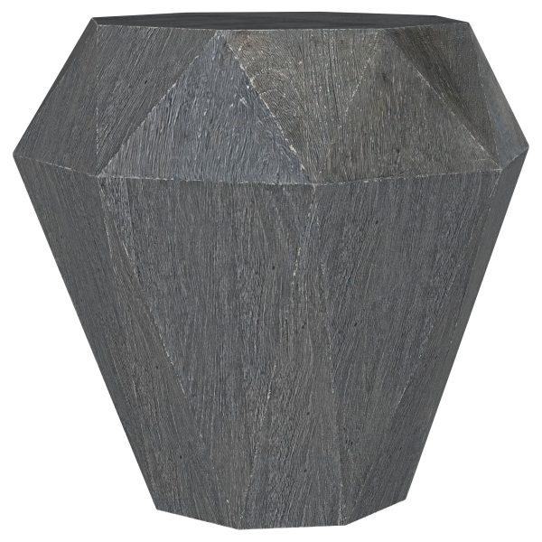 Jacinto Octagonal Solid Mango Wood Side Table Grey Online Sale