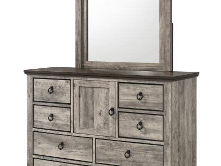 Ella-Mae Beige Brown Dresser Mirror Hot on Sale