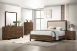 Mille Cherry Brown Full Upholstered Bed Online Hot Sale