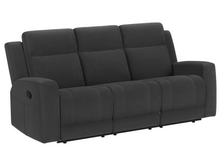 Brentwood Upholstered Motion Reclining Sofa Dark Charcoal Online