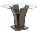 Camelia Gray Round Glass-Top Counter Height Dining Set Cheap