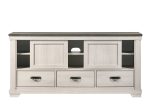 Leighton Cream Brown TV Stand For Cheap