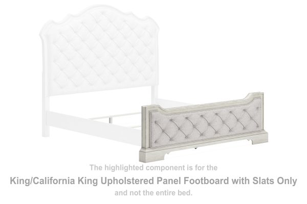 Arlendyne King California King Upholstered Panel Footboard with Slats Online