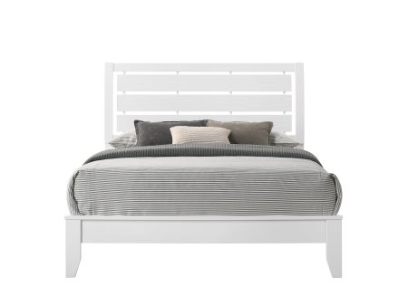 Evan White Queen Panel Bed Cheap