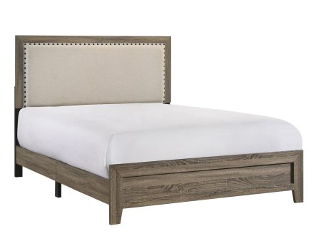 Mille Brownish Gray Full Upholstered Bed Supply