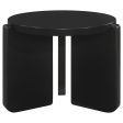 Cordova Round Solid Wood End Table Black Online Sale