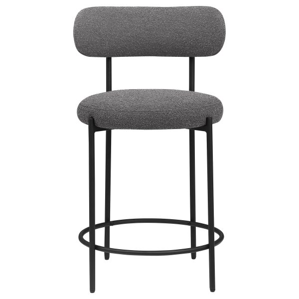 Viola Boucle Upholstered Counter Chair Grey (set Of 2) Online now