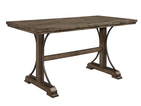 Quincy Grayish Brown Counter Height Table Online Sale