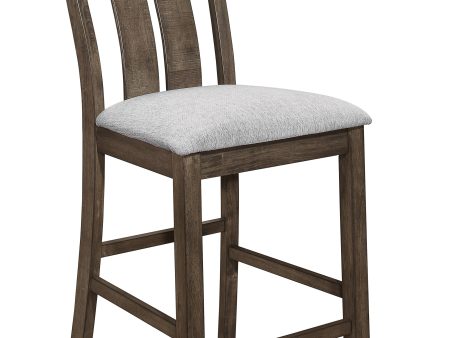 Quincy Grayish Brown Counter Height Chair, Set of 2 For Cheap