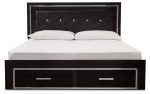 Kaydell King Upholstered Panel Bed with Storage Discount