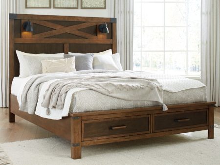 Wyattfield King Panel Bed with Storage Cheap