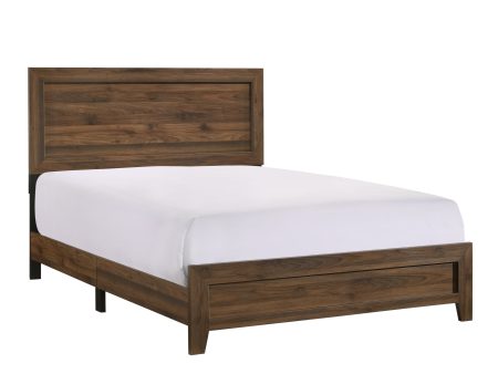 Millie Cherry Brown Queen Panel Bed Hot on Sale