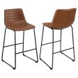 Zuni Upholstered Counter Height Chair Saddle (set Of 2) on Sale