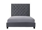 Chantilly Gray Queen Upholstered Bed For Cheap