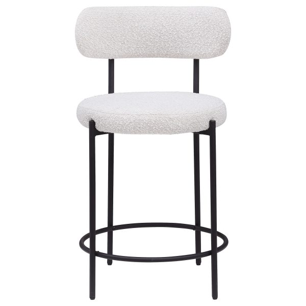 Viola Boucle Upholstered Counter Chair Cream (set Of 2) Online Sale