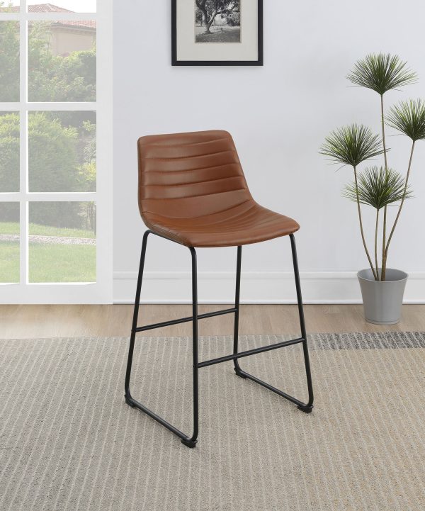 Zuni Upholstered Counter Height Chair Saddle (set Of 2) on Sale