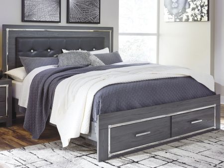 Lodanna King Panel Bed with 2 Storage Drawers Online Hot Sale