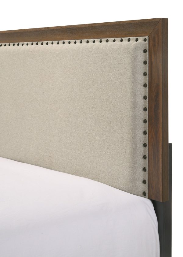 Mille Cherry Brown Full Upholstered Bed Online Hot Sale