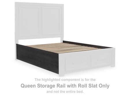 Foyland Queen Panel Rails with Roll Slats Fashion