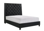 Chantilly Black Velvet Queen Upholstered Bed Sale