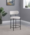 Viola Boucle Upholstered Counter Chair Cream (set Of 2) Online Sale